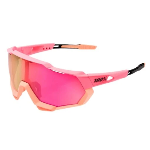 100% Speedtrap Xtreme Sports Performance Sunglasses W Interchangeable Lenses, Matte Washed Out Neon Pink - Purple Multilayer Mirror Lens -Deals Baseball Store MatteWashedOutNeonPink PurpleMultilayerMirrorLens scaled