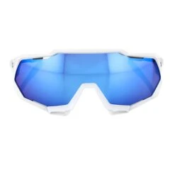 100% Speedtrap Xtreme Sports Performance Sunglasses W Interchangeable Lenses, Matte White - Hiper Blue Multilayer Mirror Lens -Deals Baseball Store MatteWhite HiperBlueMultilayerMirrorLens2