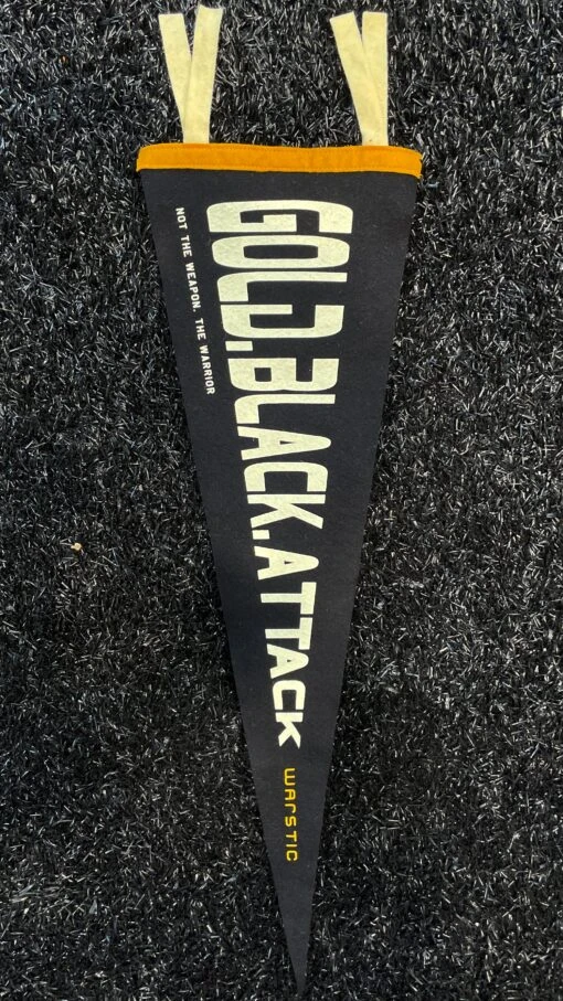 GOLD BLACK ATTACK PENNANT -Deals Baseball Store PNT GLDBLKATTK 2 scaled