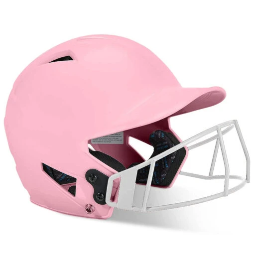 CHAMPRO HX Rise Pro Fastpitch Softball Batting Helmet With Facemask Glossy Finish (Pink) -Deals Baseball Store Pink 2 919b6131 8e27 4c29 bff3 f192e267d82a