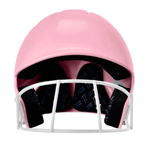 CHAMPRO HX Rise Pro Fastpitch Softball Batting Helmet With Facemask Glossy Finish (Pink) -Deals Baseball Store Pink 4 68227046 d534 4148 b3fc b2be22a4d429