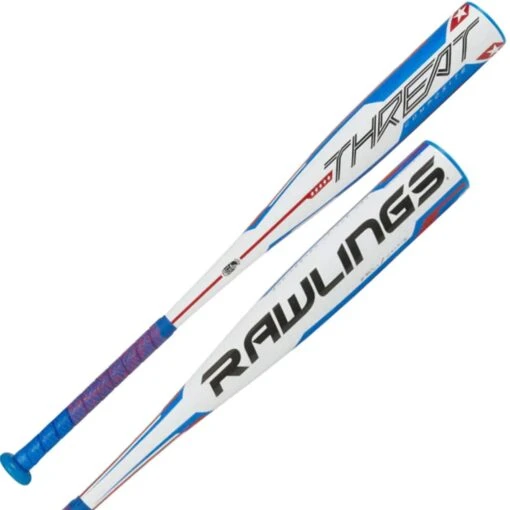 Rawlings Threat USSSA 2022 2 3/4" Barrel Baseball Bat Drop -12, (Blue/White) -Deals Baseball Store RAWLINGSTHREATUSSSA2022234BARRELBASEBALLBATDROP 12 BLUEWHITE