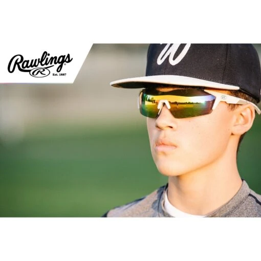 Rawlings 1801 Men's Adult Shield Baseball Sunglasses, (White/Blue Mirror) -Deals Baseball Store RawsSung1801 2 62a29be0 42cf 43ae 9c58 2eca44ce3ab4