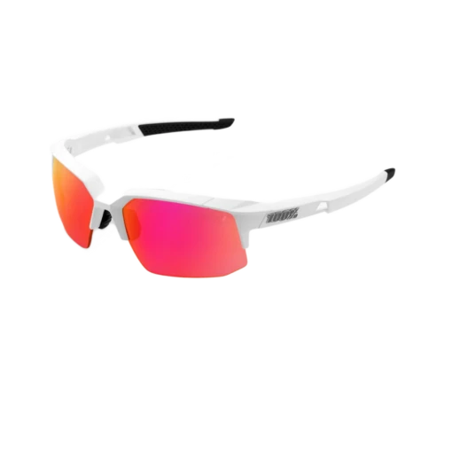 100% Speedcoupe Sport And Cycling Performance Baseball Sunglasses Mutilayer Mirror Lens (White/Purple) -Deals Baseball Store SpeedcoupeWhitePurple