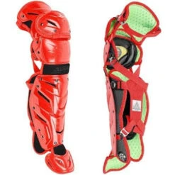 All-Star System 7 Axis Intermediate Baseball Catcher's Set, Chest Protector Helmet Leg Guards (Scarlet/Black) -Deals Baseball Store alstrs7axiscatchingkitages12 16scbl3