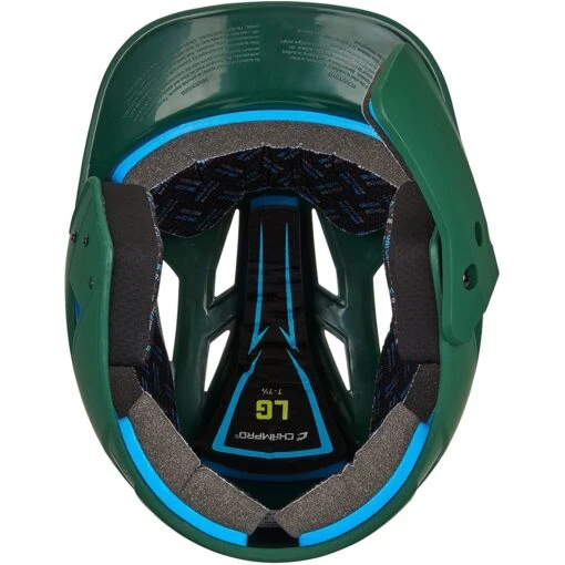 Champro HX Gamer Plus Baseball Batting Helmet Universal Jaw Guard Forest (Green) -Deals Baseball Store cha gamerplushlmet hxmjgfgj forgn 7