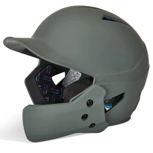 Champro HX Gamer Plus Baseball Batting Helmet Universal Jaw Guard Junior (Graphite) -Deals Baseball Store cha gamerplushlmet hxmjggrj grap 1