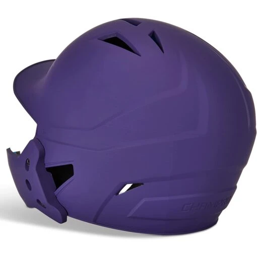 Champro HX Gamer Plus Baseball Batting Helmet Universal Jaw Guard Junior (Purple) -Deals Baseball Store cha gamerplushlmet hxmjgpuj purp 4