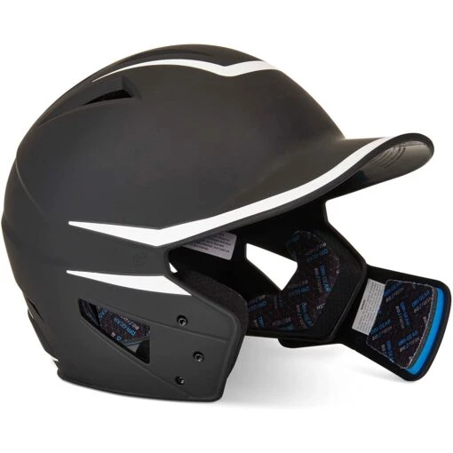 Champro HX Legend Plus Batting Helmet W/ Reversible Jaw Guard (Black / White) -Deals Baseball Store cha lgndplushlmet hxm2jgbj blkwh 2