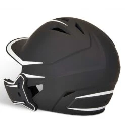 Champro HX Legend Plus Batting Helmet W/ Reversible Jaw Guard (Black / White) -Deals Baseball Store cha lgndplushlmet hxm2jgbj blkwh 3