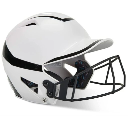 Champro Rise Pro Fastpitch Softball Batting Helmet W/ Facemask (White/Black) -Deals Baseball Store cha prorishlmtmask hxfpg2bj whblk 2