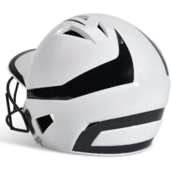 Champro Rise Pro Fastpitch Softball Batting Helmet W/ Facemask (White/Black) -Deals Baseball Store cha prorishlmtmask hxfpg2bj whblk 3