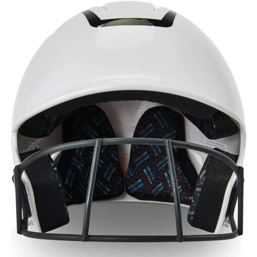 Champro Rise Pro Fastpitch Softball Batting Helmet W/ Facemask (White/Black) -Deals Baseball Store cha prorishlmtmask hxfpg2bj whblk 4