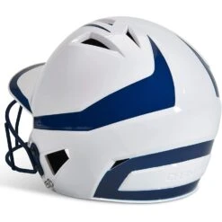 Champro Rise Pro Fastpitch Softball Batting Helmet W/ Facemask (White/Navy) -Deals Baseball Store cha prorishlmtmask hxfpg2nyj whna 3