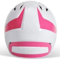 Champro Rise Pro Fastpitch Softball Batting Helmet W/ Facemask (White/Pink) -Deals Baseball Store cha prorishlmtmask hxfpg2opj whpk 5