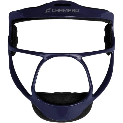 Champro Rampage Defensive Fielders Fastpitch Softball Adult Face Mask Ultra Lightweight (Navy) -Deals Baseball Store champro rampage softball facemask a na