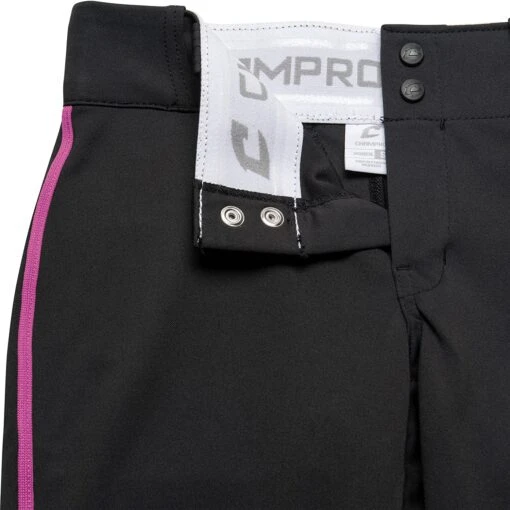 Champro Tournament Traditional Low Rise Girls Fastpitch Softball Pants W/ Braid (Black/Pink) -Deals Baseball Store champro tournament lowrise pants bkpk 7 083eeccf f0a9 405d b210 7749d96c347c