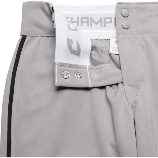 Champro Tournament Traditional Low Rise Womens Fastpitch Pants W/ Braid (Gray/Black) -Deals Baseball Store champro tournament lowrise pants grybk 7