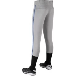 Champro Tournament Traditional Low Rise Womens Fastpitch Pants W/ Braid (Gray/Royal) -Deals Baseball Store champro tournament lowrise pants gryro 3