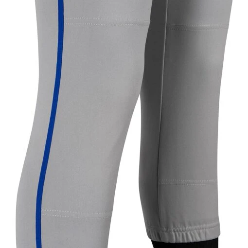 Champro Tournament Traditional Low Rise Womens Fastpitch Pants W/ Braid (Gray/Royal) -Deals Baseball Store champro tournament lowrise pants gryro 4