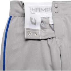 Champro Tournament Traditional Low Rise Womens Fastpitch Pants W/ Braid (Gray/Royal) -Deals Baseball Store champro tournament lowrise pants gryro 7