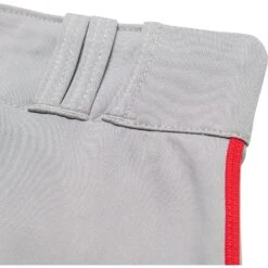 Champro Tournament Traditional Low Rise Womens Fastpitch Pants W/ Braid (Gray / Scarlet) -Deals Baseball Store champro tournament lowrise pants grysc 6