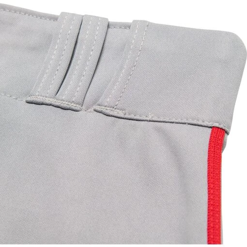 Champro Tournament Traditional Low Rise Womens Fastpitch Pants W/ Braid (Gray / Scarlet) -Deals Baseball Store champro tournament lowrise pants grysc 6