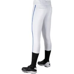 Champro Tournament Traditional Low Rise Womens Fastpitch Pants W/ Braid (White/Royal) -Deals Baseball Store champro tournament lowrise pants whro 3