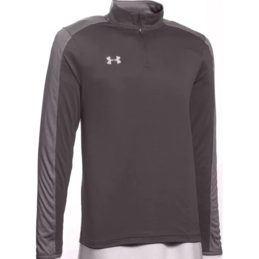 Under Armour Novelty Locker Men's 1/4 Zip Top, (Charcoal) -Deals Baseball Store charcoal