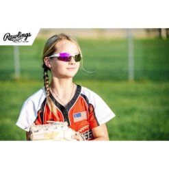 RAWLINGS Youth Sports Baseball Sunglasses Durable 100% UV Poly Lens, Shielded Lens (White/Pink) -Deals Baseball Store dsc06973 1 1