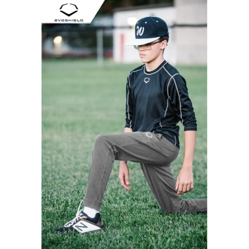 EvoShield Pro Team Baseball Youth Boy's Fleece Jogger Sweatpants (Grey) -Deals Baseball Store dsc07517 3 720v2 1