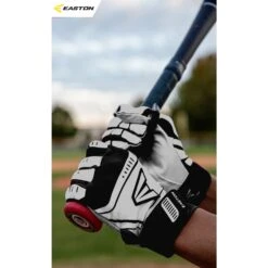 Easton Baseball Walk Off Power Leverage Adult Batting Gloves (White/Black) -Deals Baseball Store ea1 black