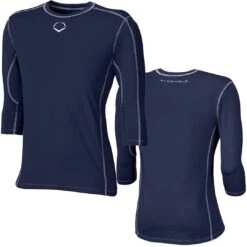 EvoShield Pro Team Baseball Adult Men's Mid Sleeve Workout Tee Shirt (Navy) -Deals Baseball Store evoshield pro team navy