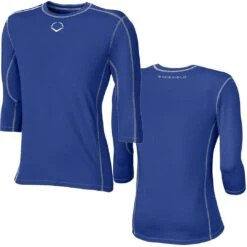 EvoShield Pro Team Baseball Adult Men's Mid Sleeve Workout Tee Shirt (Royal) -Deals Baseball Store evoshield pro team royal