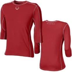 EvoShield Pro Team Baseball Adult Men's Mid Sleeve Workout Tee Shirt (Scarlet) -Deals Baseball Store evoshield pro team scarlet