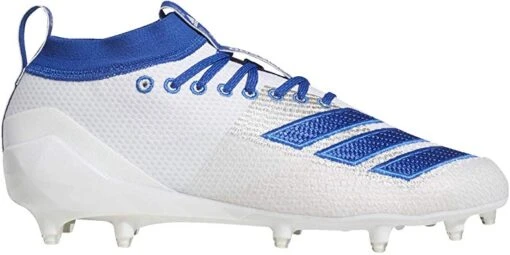 New Adidas Mens 13 Adizero 5 Star 8.0 Cleat Football Molded Cleats White/Royal -Deals Baseball Store f35183