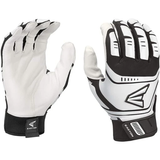 Easton Baseball Walk Off Power Leverage Adult Batting Gloves (White/Black) -Deals Baseball Store fzigips