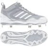 New Adidas Men's Size 9 Excelsior Pro Metal Mid Baseball Cleat Silver/White -Deals Baseball Store g59123