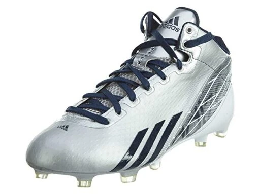 New Adidas Men's 9.5 Adizero 5 Star 2.0 Mid Football Cleat Silver/Navy G67062 -Deals Baseball Store g67062 b448cb60 e271 456d b068 b563fe1d1871