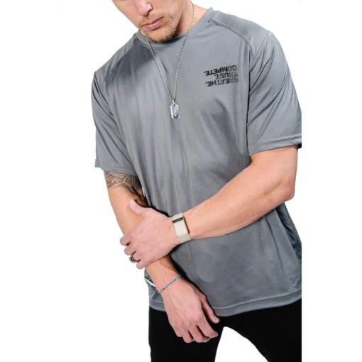 Guardian Baseball Brandon Guyer Mindset Performance Line Breathe Trust Compete, Breathable Workout Shirt (Charcoal) -Deals Baseball Store gb bts85a ch 1