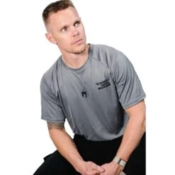 Guardian Baseball Brandon Guyer Mindset Performance Line Breathe Trust Compete, Breathable Workout Shirt (Charcoal) -Deals Baseball Store gb bts85a ch 4