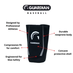 Guardian Baseball Wrist Guard - Youth And Adult Sizes - Arm Guard Protector For Baseball And Softball Players -Deals Baseball Store guardian baseball wristguard adult youth black infographics