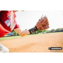 Guardian Baseball Wrist Guard - Youth And Adult Sizes - Arm Guard Protector For Baseball And Softball Players -Deals Baseball Store guardian baseball wristguard black lifestyle image3