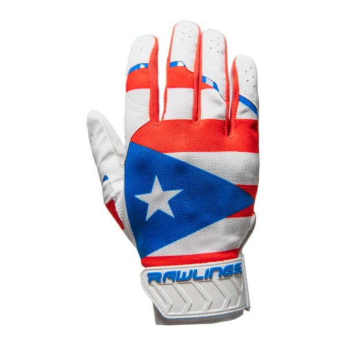 Guardian Baseball X Rawlings 5150 Limited Edition Puerto Rico Flag Baseball Batting Gloves Adult Sizes (White/Blue/Red) -Deals Baseball Store guardian baseball rawlings 5150 limited edition puerto rico flag baseball batting gloves 1 2