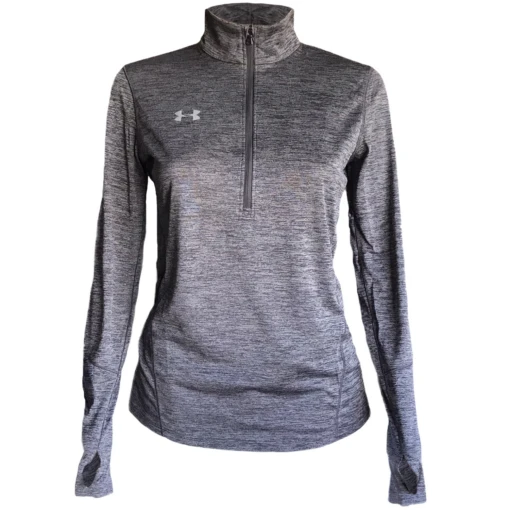 Under Armour Novelty Women's 1/2 Zip X-Small (Light Gray) -Deals Baseball Store image 3