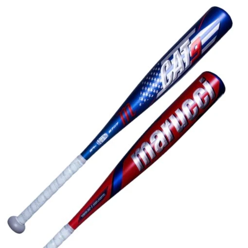 Marucci CAT9 America USSSA Baseball Bat 1 Piece Aluminum 2 3/4 Barrel (Blue/Red Stars) -Deals Baseball Store maruccicat9americausssabaseballbat1piecealuminum234barrelblueredstars