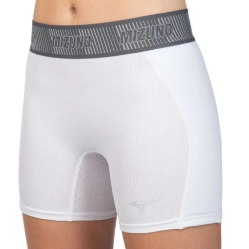 Mizuno Aero Vented Padded Women's Sliding Shorts (White) -Deals Baseball Store miz2