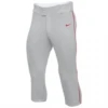 Nike Vapor Select High Piped Men's Baseball Knicker Pants (Grey/Red) -Deals Baseball Store nike mens pants bq9021 053