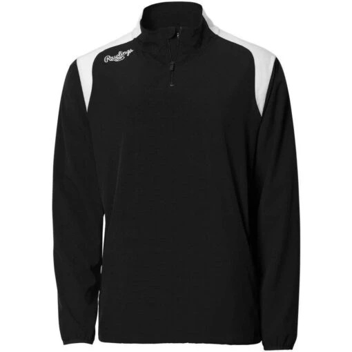 Rawlings Adult Long Sleeve Baseball Coaches Player 1/4 Jacket Pull-Over Coat In (Black) -Deals Baseball Store rawlings zip jacket 8fcb3f8b 22ba 4319 b8bb 0910c5f67bf6