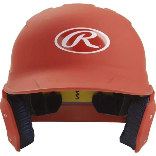 Rawlings Mach Matte Baseball Batting Helmet Junior & Senior Adult Size (Burnt Orange) -Deals Baseball Store raws mach bo7 sr main